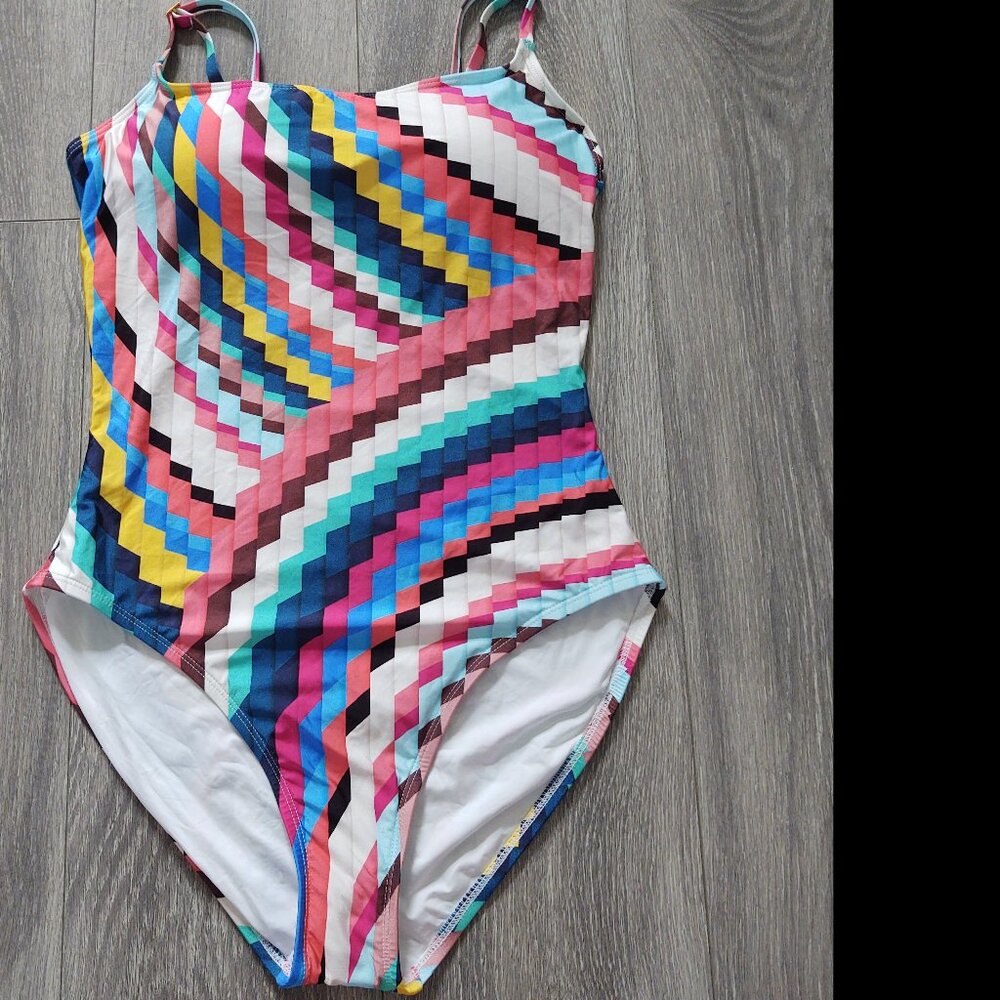 NWT La Blanca Colorful One Piece Swimsuit